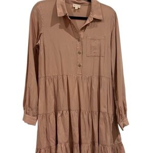 Hem & Thread Blush Long Sleeve Dress